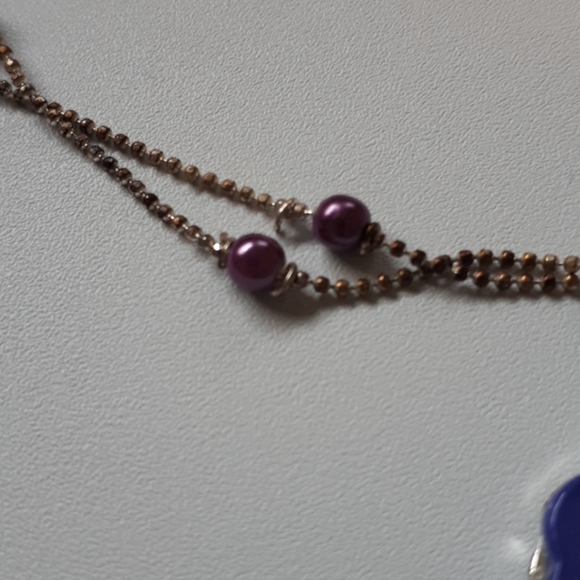 Purple flower necklace - Picture 4 of 5